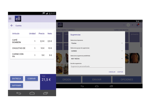 OfiComanda, programa de gestión para comanderos electrónicos